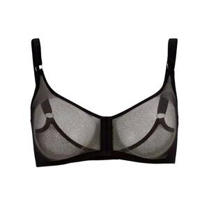 New! Myla Black Piccadilly Sheer Stretch-Mesh Bra Size Small 1751